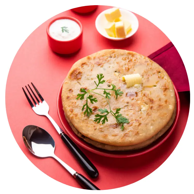 ALOO PARATHA & CURD (Dine In)