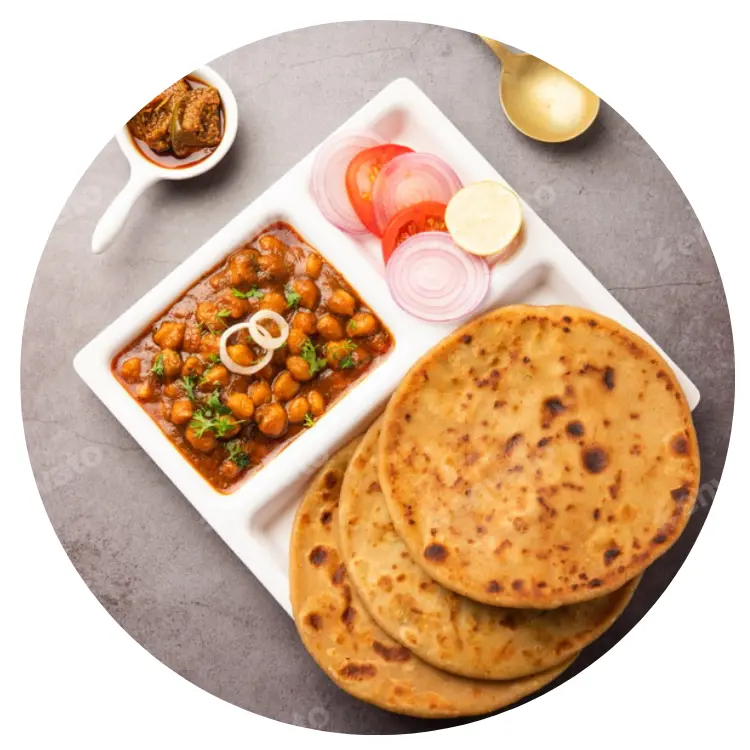 ALOO PARATHA CHOLE (Dine In)