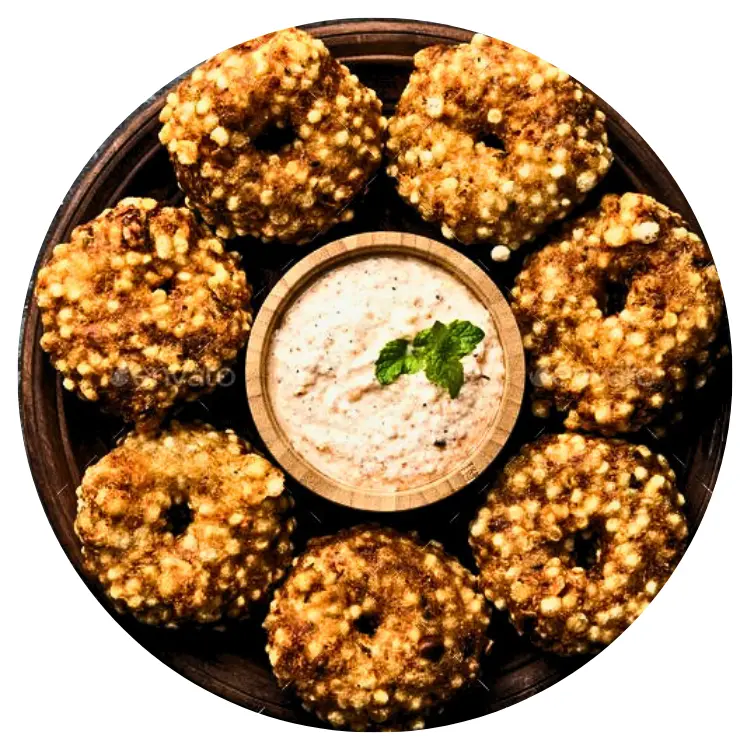 SABUDANA WADA WITH CHIVDA (4 pcs) (Dine In)